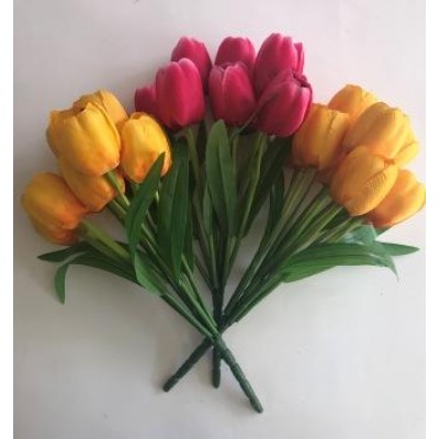 Цветы иск. Букет тюльпанов 9шт ассорти 55см ар.0044-1